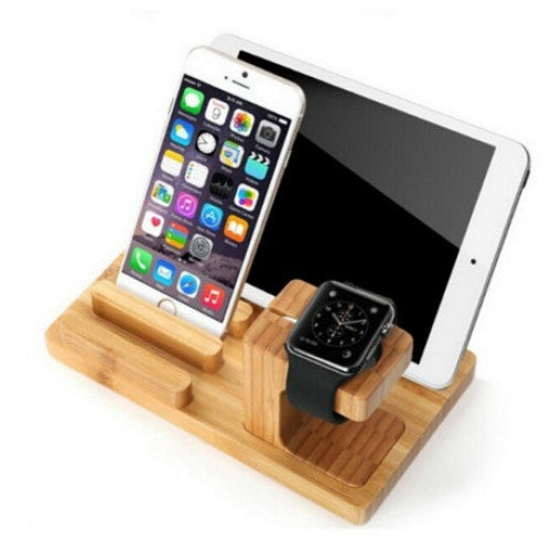 Holder For Apple iPhone 6 Plus/6/5S/5C/5/4S/4/For i watch iPad / 100% Natural Bamboo Charging Dock Station Bracket Cradle Stand